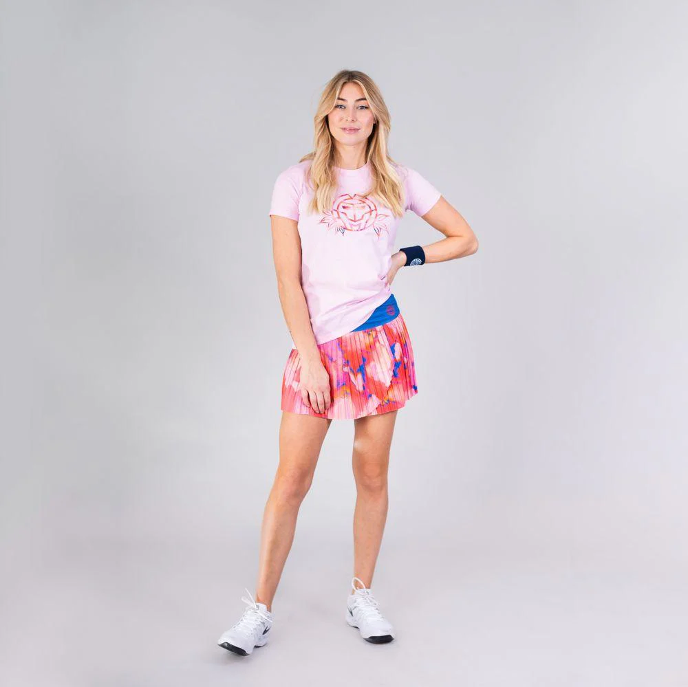 Inaya Tech Plissee Skort - Red/Blue - Image 3