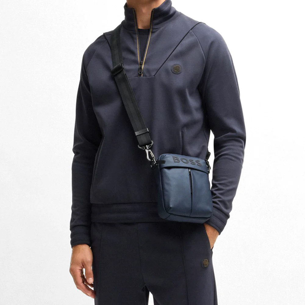 Faux-Leather Reporter Bag With Tonal Logo - Image 5