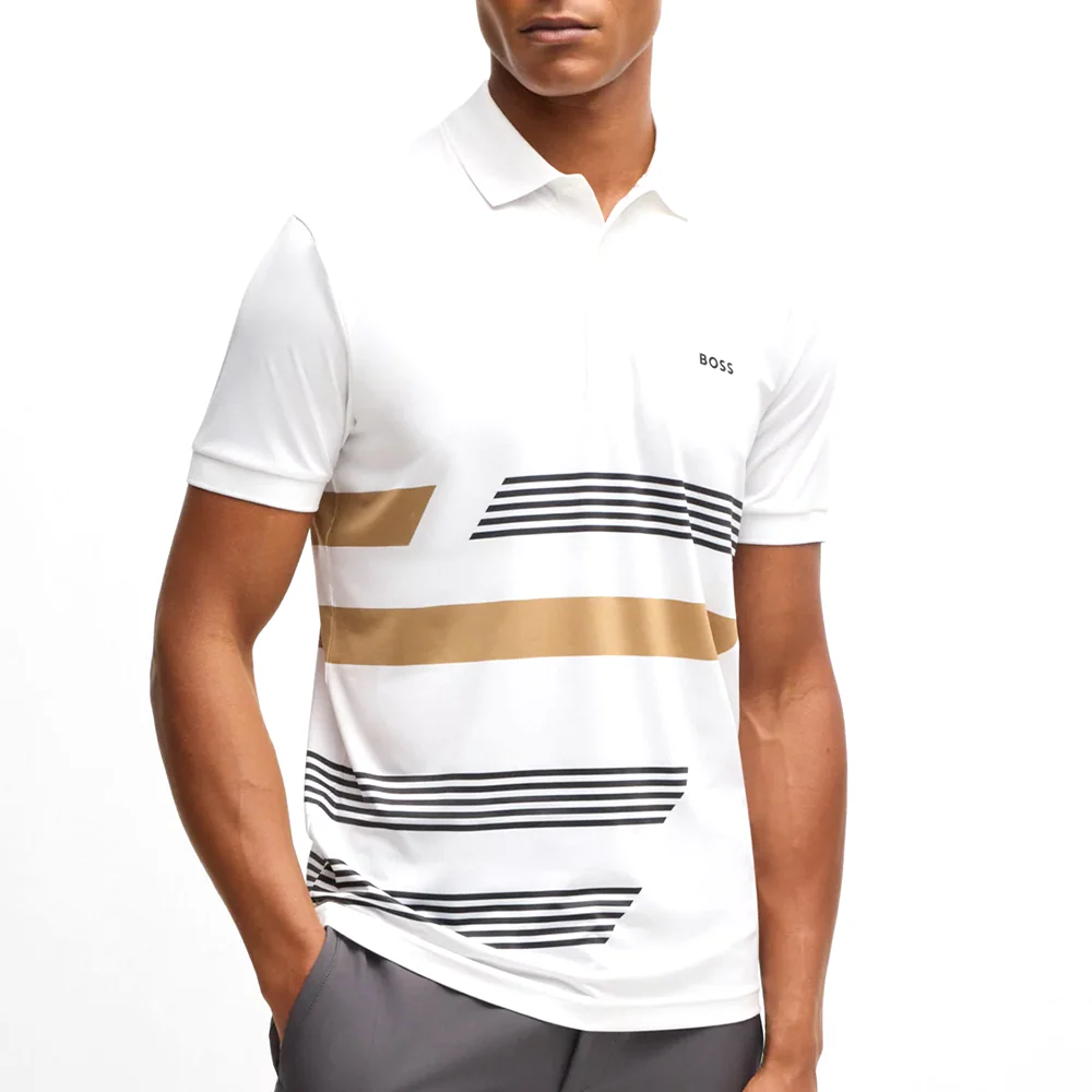 Paddy Stretch-Jersey Polo With Stripe Print - Image 2
