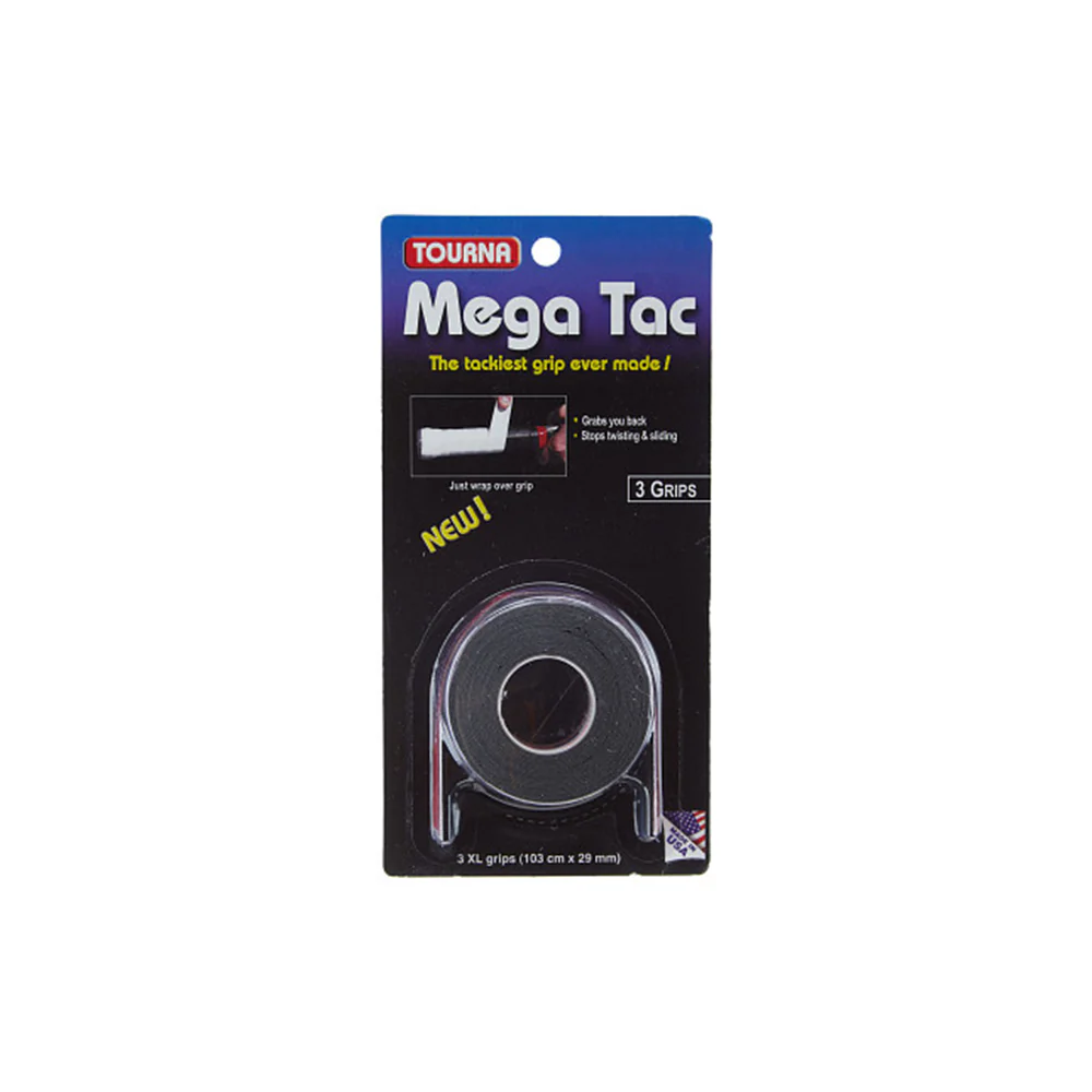Mega Tac Overgrips - 3 Pack - Black